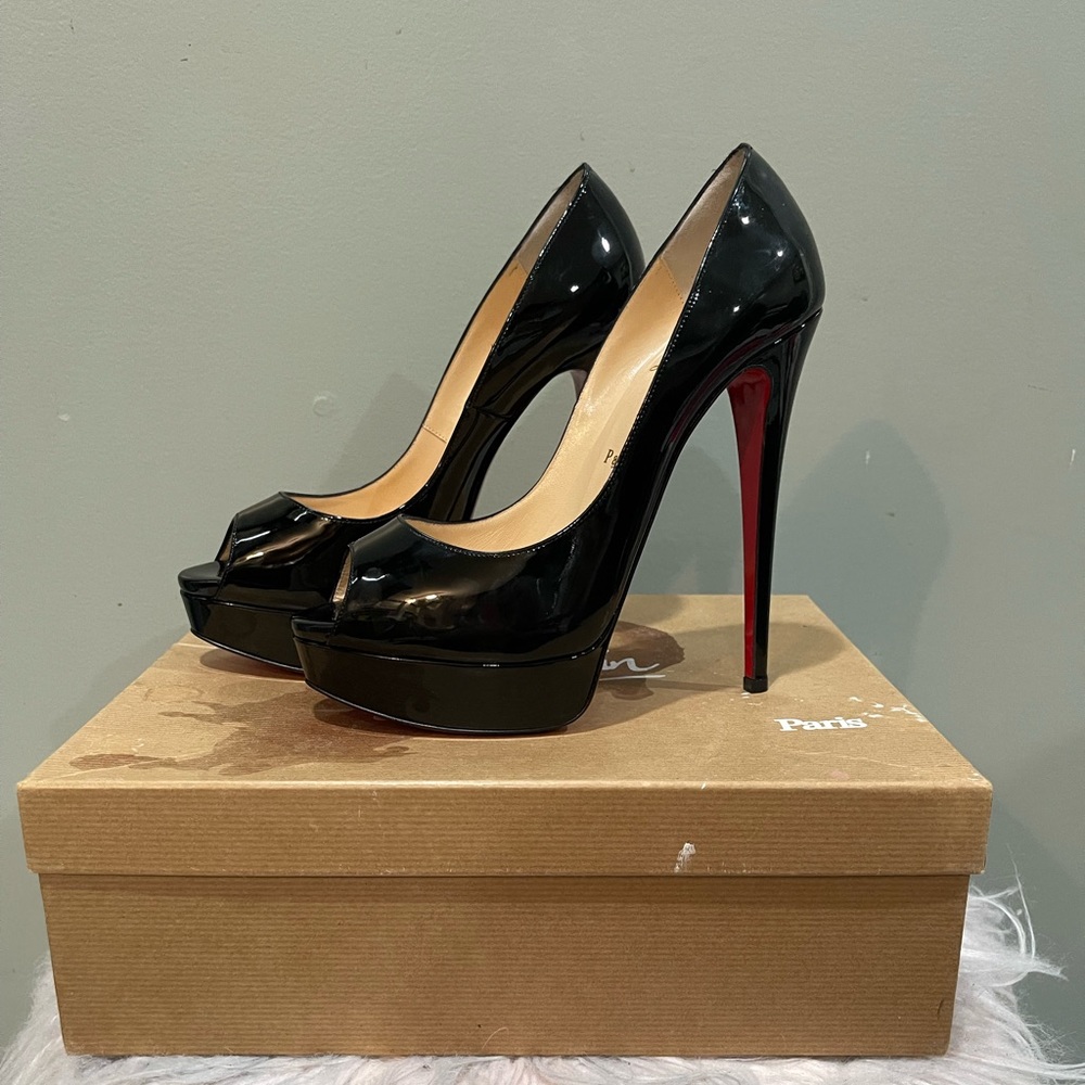 Christian Louboutin Lady Peep 150 mm Black Heels
